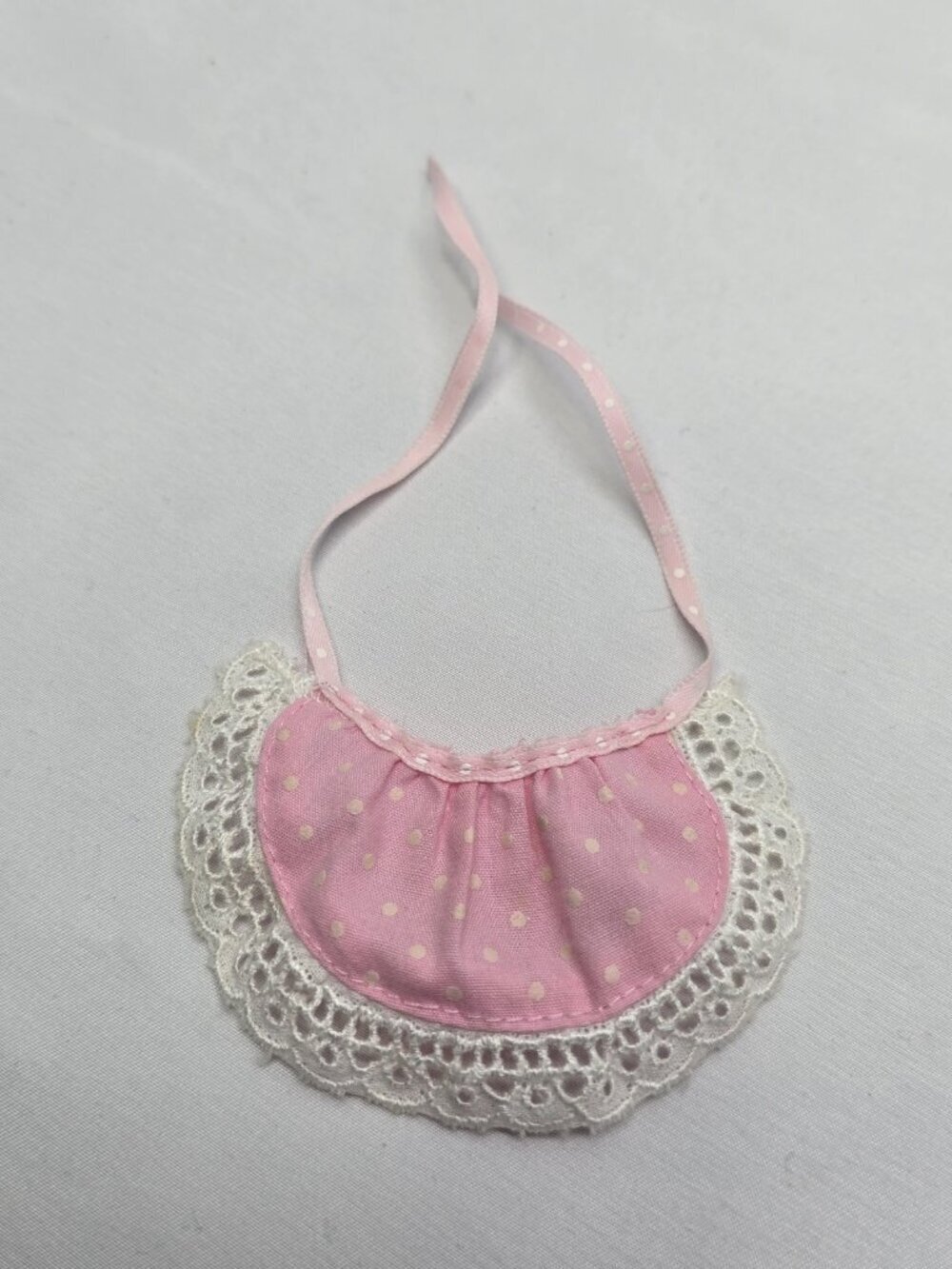 VTG G1 My Little Pony Accessories Pink/White Polka Dot Baby Newborn Bib